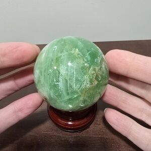 Green Fluorite Crystal Sphere #V 63 mm